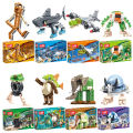 Italian Brainrot Tung Tung Sahur Figures Building Block Doll Tralalero Tralala Bombardino Crocodilo Bananini Block Model Toy.