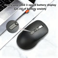 2.4G Bluetooth-compatible Wireless Mouse 500mAh Ergonomic Rechargeable Power Display Office Home Laptop Desktop Computer Mouse. 