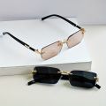 2 Pairs of Frameless Minimalist Style Small Frame Fashionable Glasses Y2K Style Men's and Women's Decorative Sunglasses. 