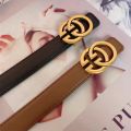 Women's Leather Belt with GG Letters Casual Fashionable Versatile Belt Trendy Jeans Belt High Quality Women's Style Waistband.