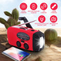 2000 mAh Emergency Radio with LED Lights Radio USB Solar Charging Light Outdoor Travel Portable Rechargeable FM/AM Radio. 