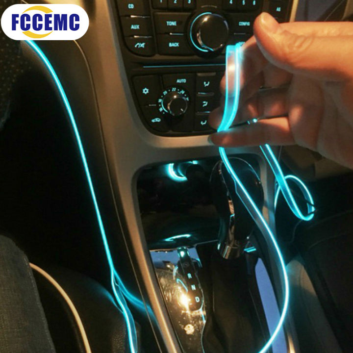 3m Car Interior Accessories Atmosphere Lamp EL Cold Light Line With ...
