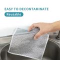 2 Sided Pack of 10 Multipurpose Wire Dishwashing Rags for Wet and Dry Stainless Steel Scrubber for Utensils Non-Scratch Wire Dishcloth for Washing Dishes Sinks Counters Easy Rinsing. 