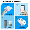 WiFi Tuya Smart Switch On-Off Breaker Switch Support RF 433MHz Remote Control, Work with Smart Life App Alexa  Home. 