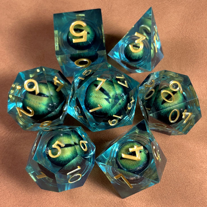 Polyhedral Liquid Core Eyes DND Dice Sets for RPG COC Dungeons and ...