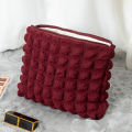 Travel Organizer Makeup Pouch  Portable Zipper Soft for Lady Girls Popular  Boho Reusable Bubble Cloth  Capacity. 