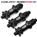 GOLDIX M370 6-bolt disc brake 28 hole straight pull ratchet 36T BOOST mountain bike hub, suitable for SHIMANO, SRAM, and SWISS. 