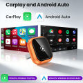 2026 New Mini Slim [USB C], 2-in-1 Wireless CarPlay Adapter & Android Auto Adapter, Plug & Play, 5s Auto-Connect Wireless Carpla. 