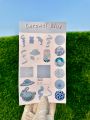 Sky Blue Journaling Sticker Sheet - Custom Journal Stickers- Uncut Stickers. 