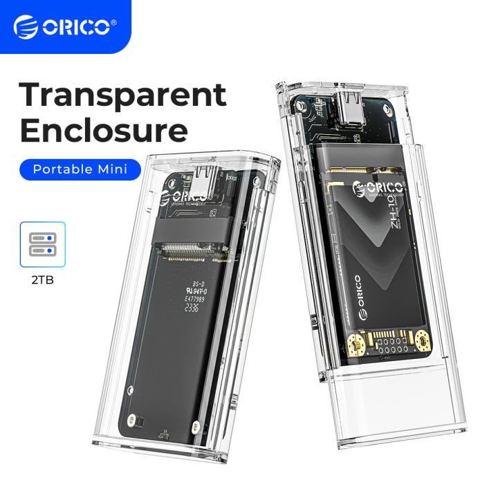 ORICO-Transparent External Adapter Mini mSATA SSD Enclosure Case to USB 3.2 Gen1 5Gbps for NGFF SSD