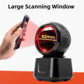 1D 2D QR Wired Barcode Scanner High-speed  Platform Hands-Free Automatic Sense Reader USB Port Plug&Play for Window Android. 