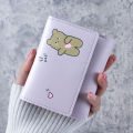Cute Bow Wallet Women Sweet Color Style Floral Purse Card Holder for Girl Portable Travel Cash Coin Photo Card Bag..