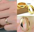 CLASSIC SIMPLE WEDDING BAND RING GOLDEN CHALA FOR BOYS AND GIRLS. 