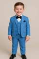 Premium Formal 3-Piece Suit for Boys – Blazer, Vest & Pants, Shirt, Bow tie Set (6 Months to 11 Years). 
