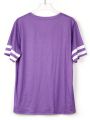 Plus Size Women Casual T-shirt Love Print V-Neck Short-Sleeved Top For Valentine's Day Gifts.