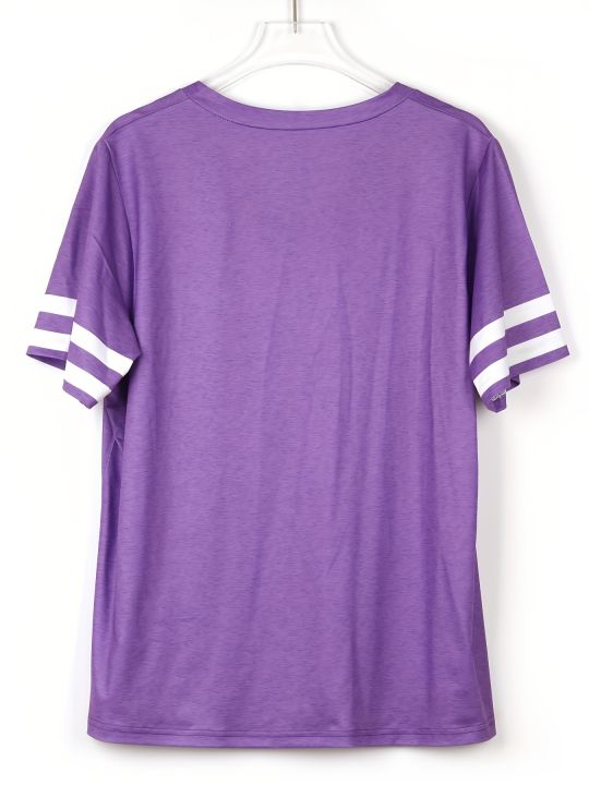 Plus%20Size%20Women%20Casual%20T-shirt%20Love%20Print%20V-Neck%20Short-Sleeved%20Top%20For%20Valentine's%20Day%20Gifts%20-%20Image%203