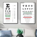 Modern Eye Test Eye Chart Snellen Vision Test Classic Eyesight Poster Canvas Painting Wall Art Print Picture for Room Home Decor. 