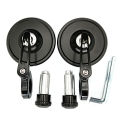 Motorcycle Mirrors Aluminum HandleBar End 7/8" 22mm Side Adjustable Rearview Mirrors Street Bike Scooter E-bike Side Mirror. 