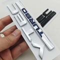 3D ABS Chrome Black Logo VTEC TURBO Badge Car Rear Trunk Sticker Emblem Decal Badge For Honda Civic Accord CRV Auto Accessories.
