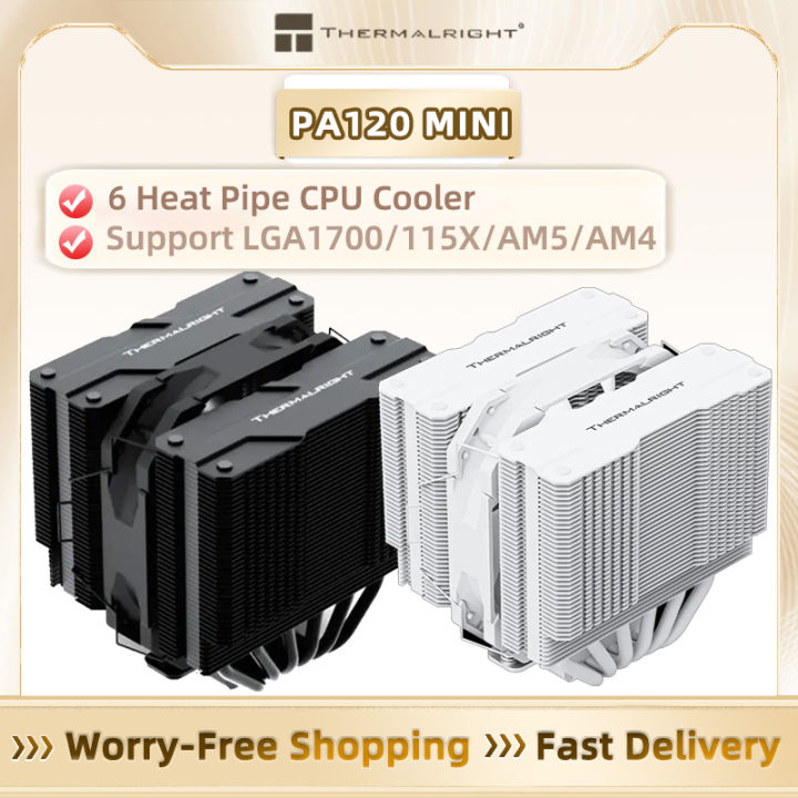 Thermalright PA120 MINI 6 Heat Pipes Dual Tower 4Pin PWM CPU Cooler for ...