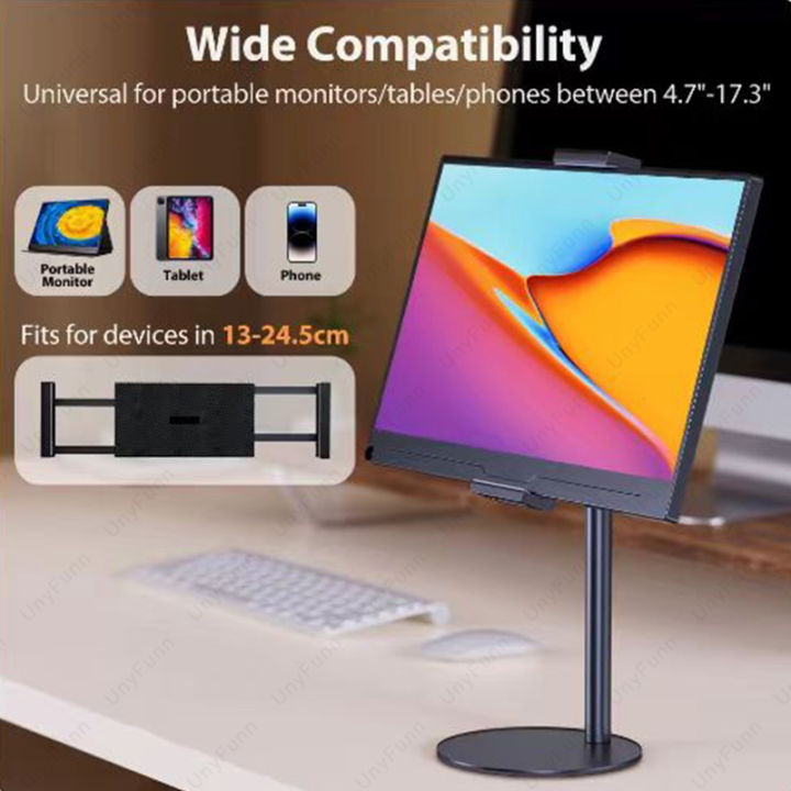 Portable%20Adjustable%20Monitor%20Stand,%20Foldable%20Desktop%20Bracket,%20Universal%20Height%20Angle%20Holder%20for%204.7-17.3%20Inch%20Phone%20Tablet%20Laptop%20-%20Image%202