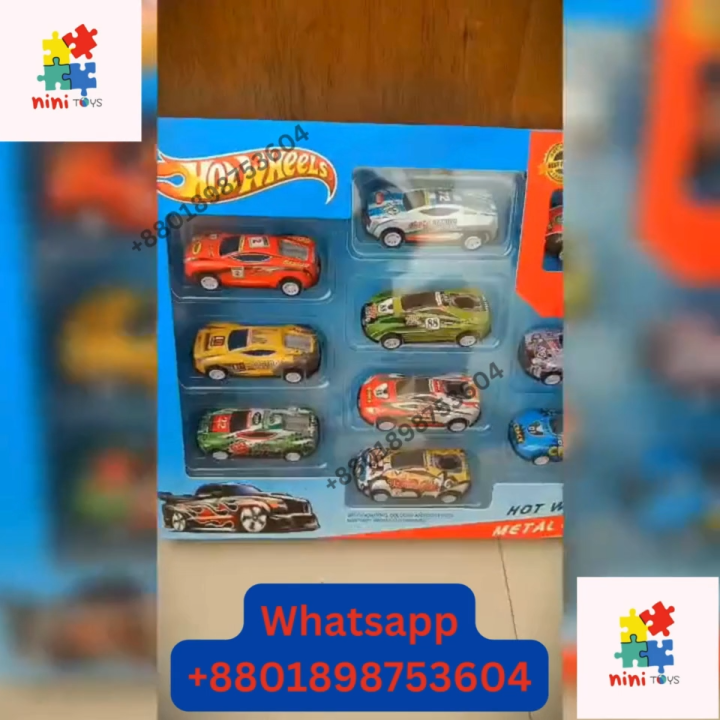 Hot Wheel Set - 10Pc Die Cast Car Hot Wheel Gift Set - Not Original - China Imported
