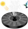 1.5W Solar Fountain Pump, with 6 nozzles Solar Bird Bath Fountain, Water Pump Floating Fountains Suitable for Ponds. 