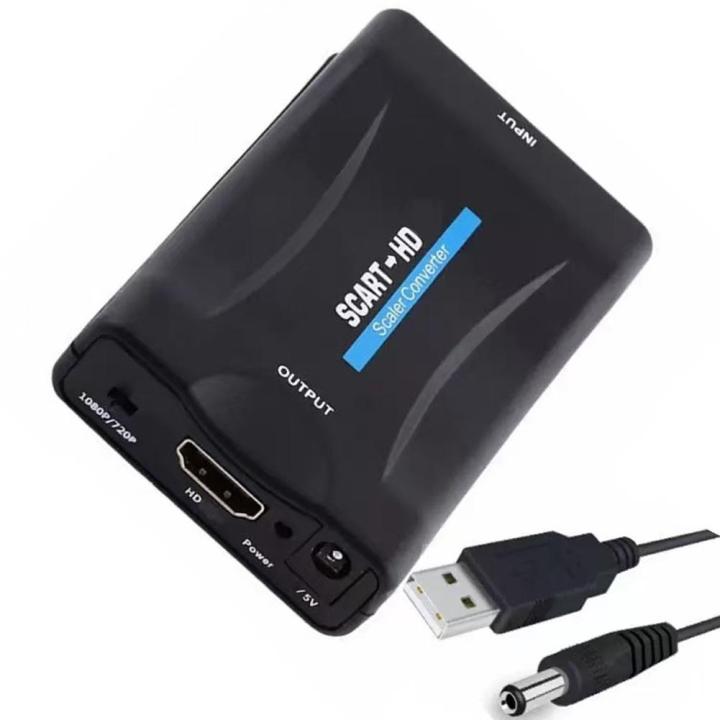 SCART to HDMI / HDMI to SCART Bi-Directional Video Converter 1080P HD Audio Video Adapter for DVD, TV, Set-Top Box, Game Console