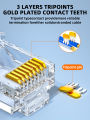 ZoeRax 50PCS Two-Piece Cat6 RJ45 Connectors, Cat 6 2-Piece RJ 45 Ends, UTP 8P8C Ethernet Connector Plug for Cat6 Cat5e Cable. 