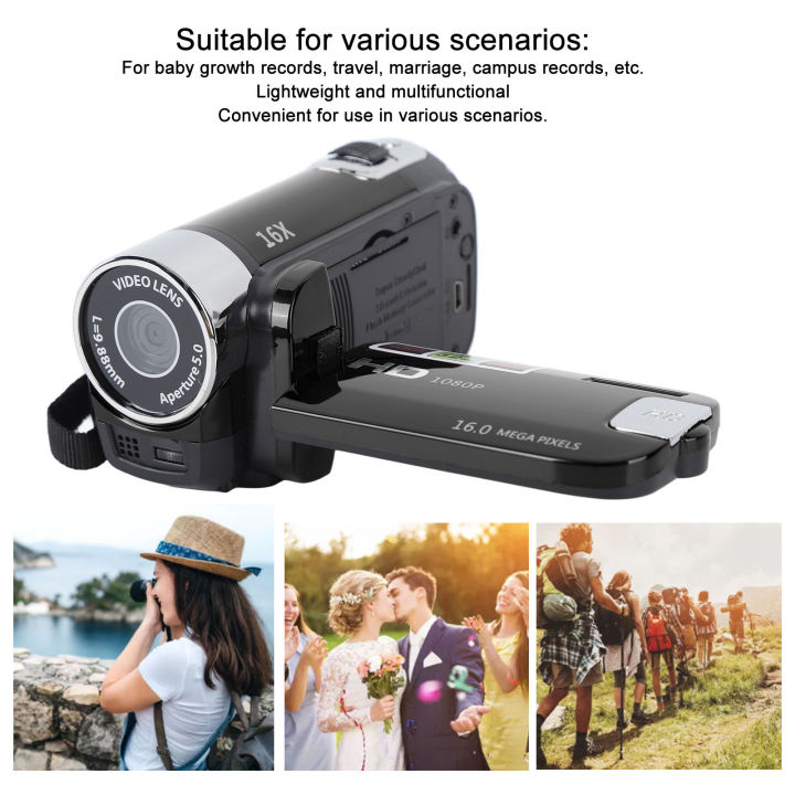 4K%2048MP%20DV%20Camera%202.7in%20TFT%20Rotatable%20Screen%2016x%20Digital%20Zoom%20Video%20Camera%20with%20USB%20Cable%20-%20Image%203