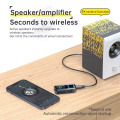 Bluetooth 5.4 Receiver Transmitter 3.5mm AUX Audio Receiver Support TF Card Wireless Audio Adapter With Mic LED Digital Display. 