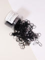 500pcs black elastic rubber bands for hair salon tools with ponytail hairstyle and small braid design Special for real hair wigs. 