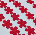 FASHION! (2 GAZ) TOP QUALITY MILKY FLOWERS DESIGNER LACE FOR WOMEN CLOTHES/Size 1.5 inch width. 