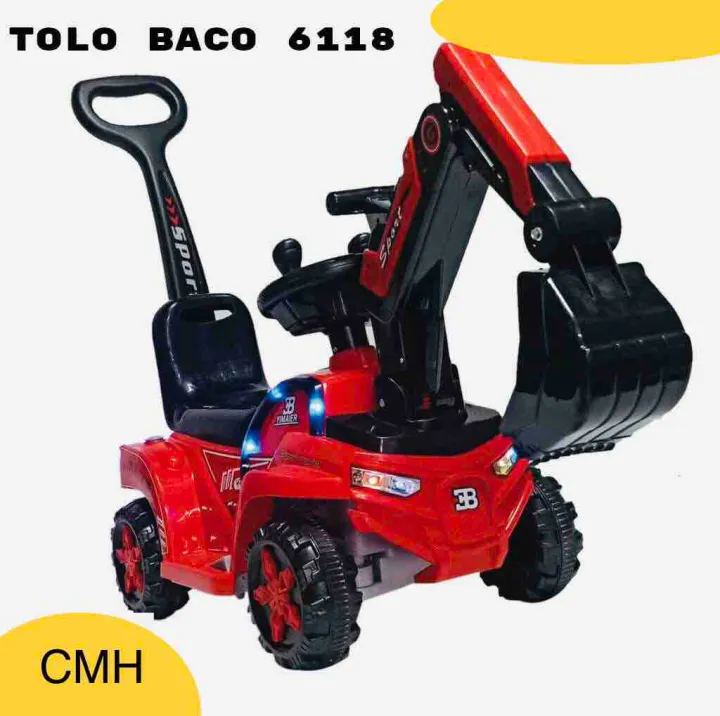 Electric Baco Tolo Car Becko Excavater For Kids Large Size Buldozer For Children Ride Unique Design Tolo Kids Playing Vehicles