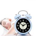 4 Inch Twin Bell Loud Alarm Clock Metal Frame 3D Dial with Backlight Battery Operate Desk Table Alarm Clock For Home and Office. 