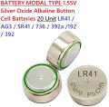 LR41 10 pcs Micro Alkaline Battery Coin/Button Cell Single Use for Model Same Size AG3 / LR41 / 192 / 392A / SR41 / LR736..