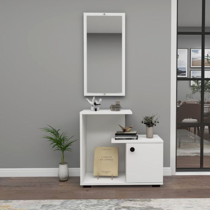 Customized.%20Dresser%20Console%20Table%20with%20Cabinet,%20Shelves%20and%20Mirror%20-%20Image%202