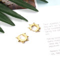 LUXUSTEEL Punk Spike Rivet Huggies Hoop Earrings For Men Women Unisex 316L Stainless Steel Gothic Rock Party Jewelry 2Pcs. 