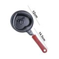 Box pack nonstick cute cartoons egg pan in high quality meterial with wooden handle in 12 cm cutest size. 
