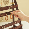 Earring Display Stand Jewelry Storage Organizer Wooden Large Capacity Jewelry Storage Rack for Dresser Vanity Table Shop Selling.