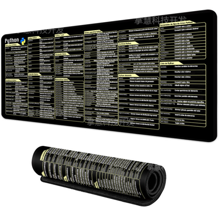 Spanish%20Python%20Programing%20Mouse%20Pad%20Desk%20Mat%20Office%20Software%20Excel%20Shortcuts%20Mousepad%20Personalized%20Extended%20by%20Office%20Users%20-%20Image%206