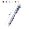 6 Colored Ballpoint Pens in One Stick, Cartoon Ballpoint Pen Colors, Press the Pen Student Stationery. 
