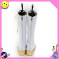 Hot Aesthetic White Leather Cosplay Boots - Halloween Comic-con Carnival Role Play Shoes.