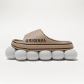 Feslishoet Women Letter Slippers Beach Slides Solid Color Mens Thick Sole Indoor Bathroom Anti Slip Shoes Summer Couple Sandals. 