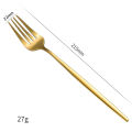 Silvere/Golden Stain Flatware Modern 6 Pcs Stainless Steel Dinner Fork 8.2 Inch Camping Dinnerware Set Tableware Eating Utensils. 