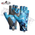WALK FISH 1 Pair Summer Fishing Gloves Half Finger Breathable Quick-drying Protection Profession Outdoor Sport Fishing Anti-slip. 