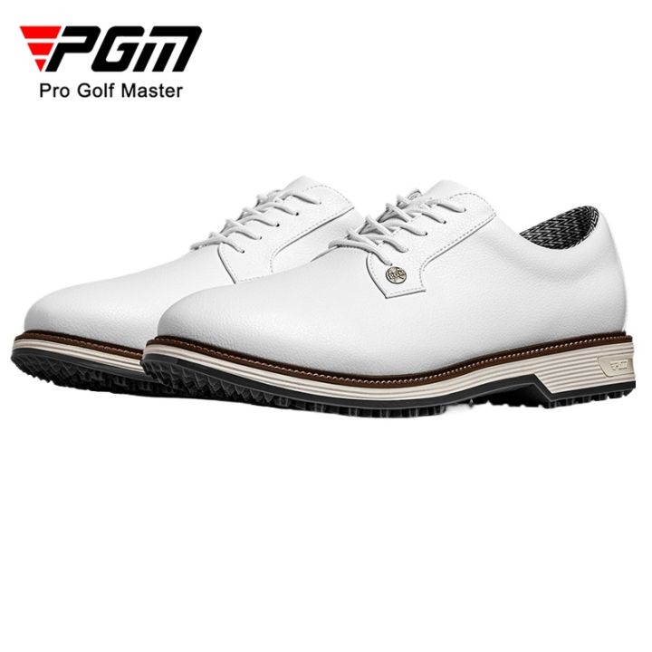 PGM Men's Golf Shoes with Anti Slip Studs, High Elasticity Cushioning, and Waterproof Block Sneakers XZ393