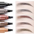 4 fork microblading eyebrow pencil waterproof eyebrow pencil natural long-lasting eyebrow makeup five colors. 