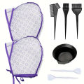 Professional Salon & Home Use Hair Highlighting Cap with Built-in Crochet Hook - Reusable Hair Dyeing cape. 