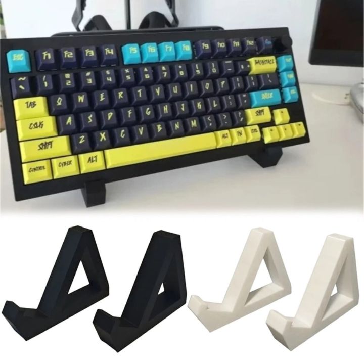 2Pcs Practical Plastic Keyboard Display Stand Anti-Slip 3D Printing Keyboard Holder Lightweight Keyboard Storage Rack
